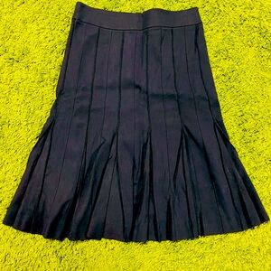 Vintage MARNI Navy Pleated Skirt with Exposed Zipper c. 2012